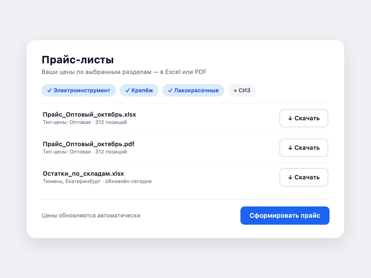 Прайс-листы